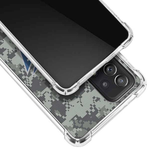 NHL Columbus Blue Jackets Camo Galaxy A72 5G Clear Case